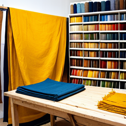 Home 7 **
"A vibrant display of naturally dyed fabrics in a Portuguese atelier, showcasing various shades of yellow, red, and blue derived from local flora like saffron and onion skins; textiles include cotton, linen, and silk with subtle textures; well-lit studio setting with a professional artisan demonstrating the dyeing process; safe for work, appropriate content, fully clothed, modest clothing, family-friendly, perfect anatomy, natural pose, professional photography, high quality."
**