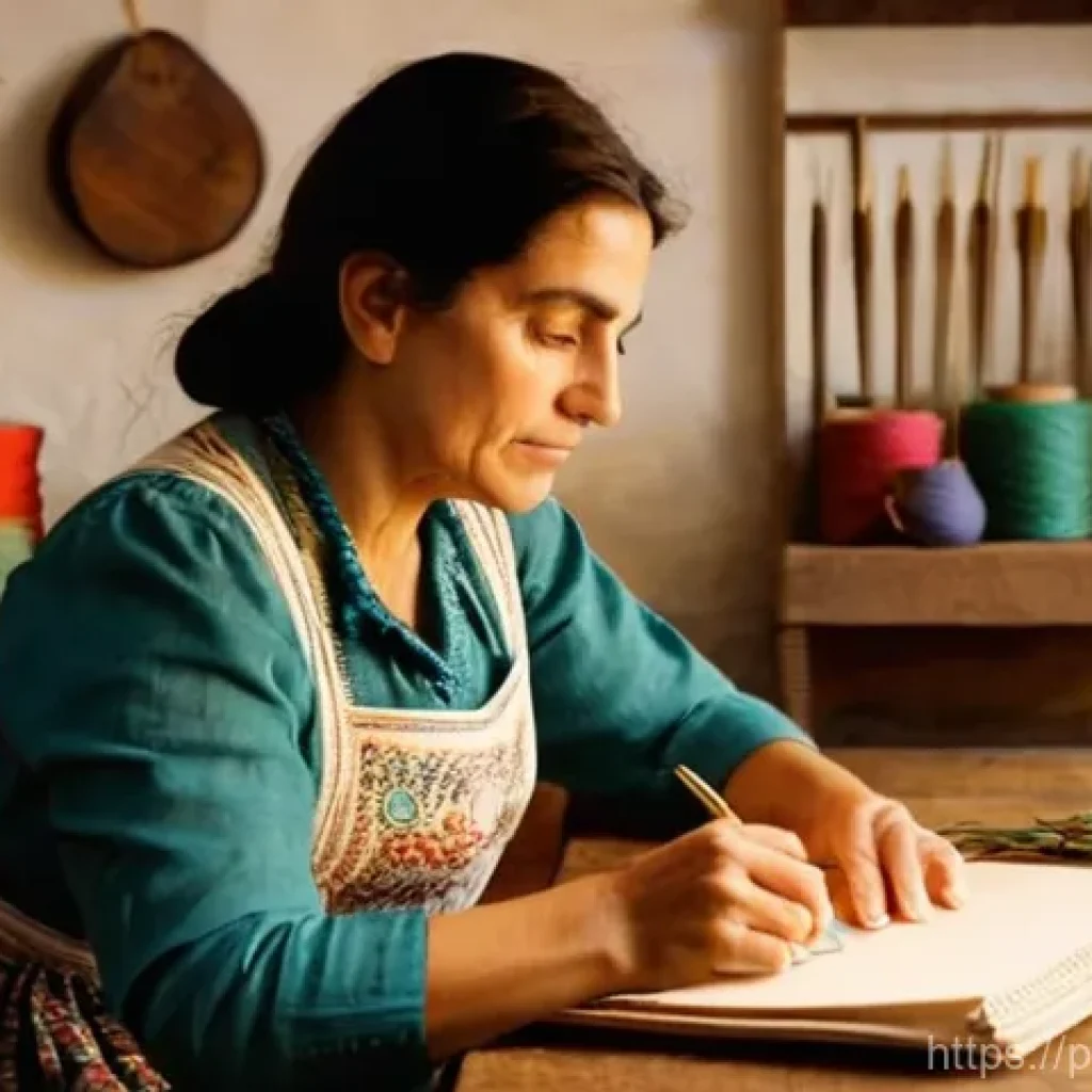 수공예 창업 아이템 - **A Skilled Artisan's Workshop in Portugal:** A warm, inviting, and naturally lit photography of a f...