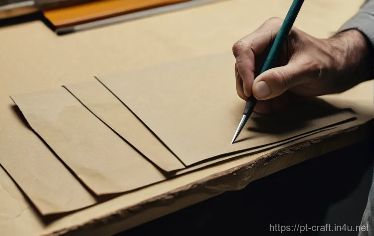 수공예 종이 공예 - **Prompt:** A close-up of a joyful female paper crafter, in her late 20s, wearing a comfortable, lig...